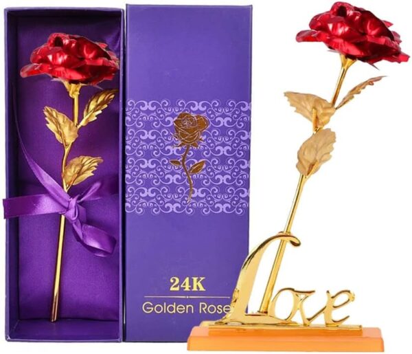 Elegant Red Rose in Luxury Gift Box | Romantic Keepsake Flower for Anniversary, Birthday & Valentine’s Day | Long-Lasting Decorative Rose Gift for Loved Ones