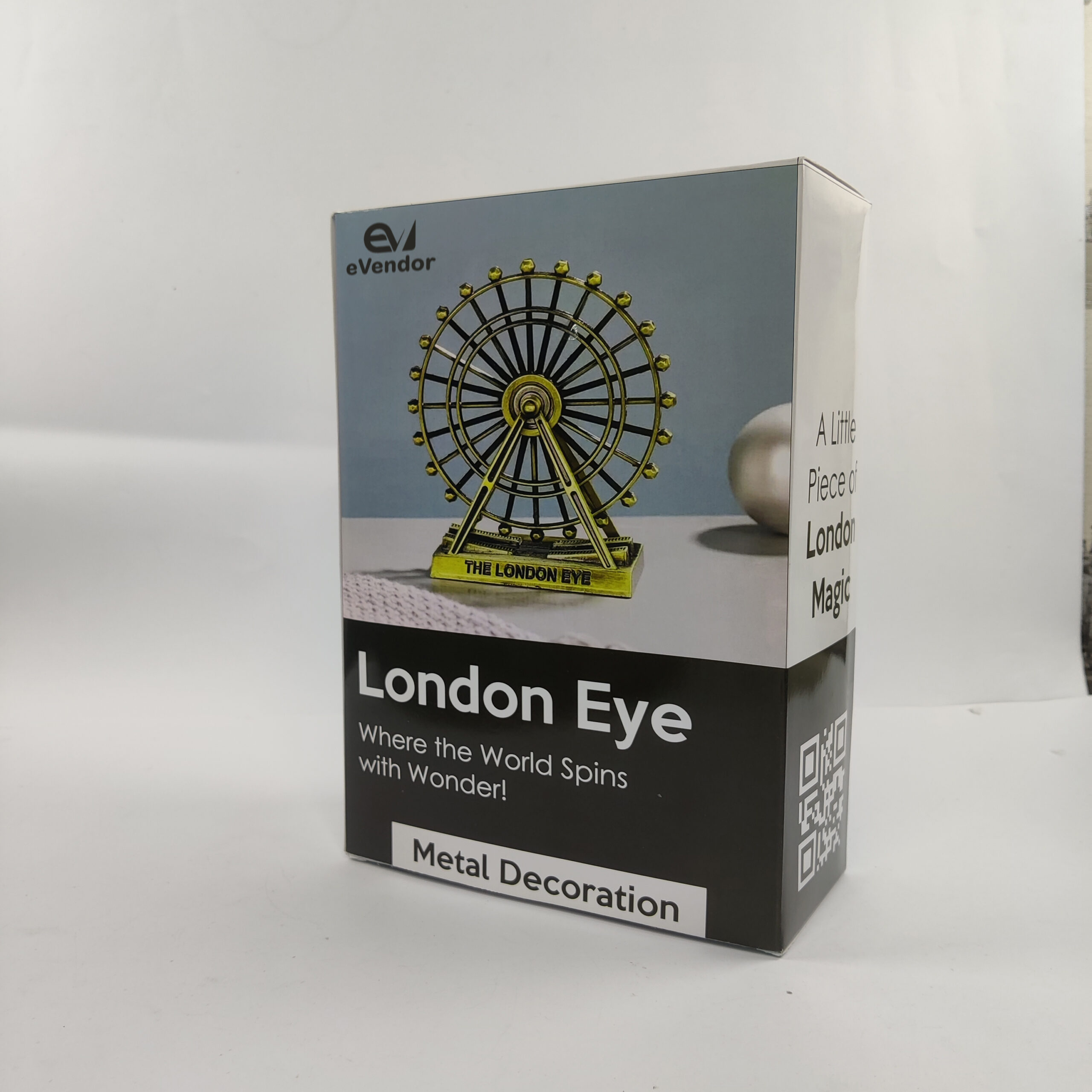 London Eye Metal Millennium Wheel Decoration European Iron Art Ferris Wheel Ornament Creative Home and Office Decor Stylish Desk Decoration for Living Room, Bedroom, or Office Vintage Industrial Metal Art Showpiece