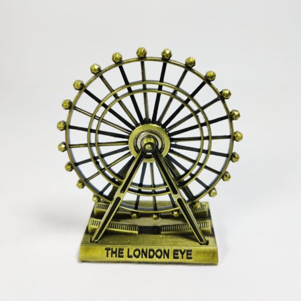 London Eye Metal Millennium Wheel Decoration European Iron Art Ferris Wheel Ornament Creative Home and Office Decor Stylish Desk Decoration for Living Room, Bedroom, or Office Vintage Industrial Metal Art Showpiece - Image 2